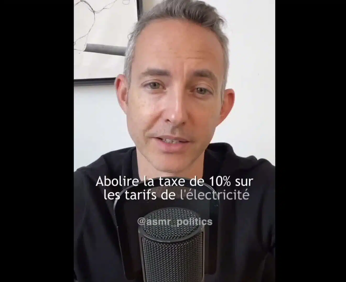 Image capture d'écran le NFP présente son programme en ASMR