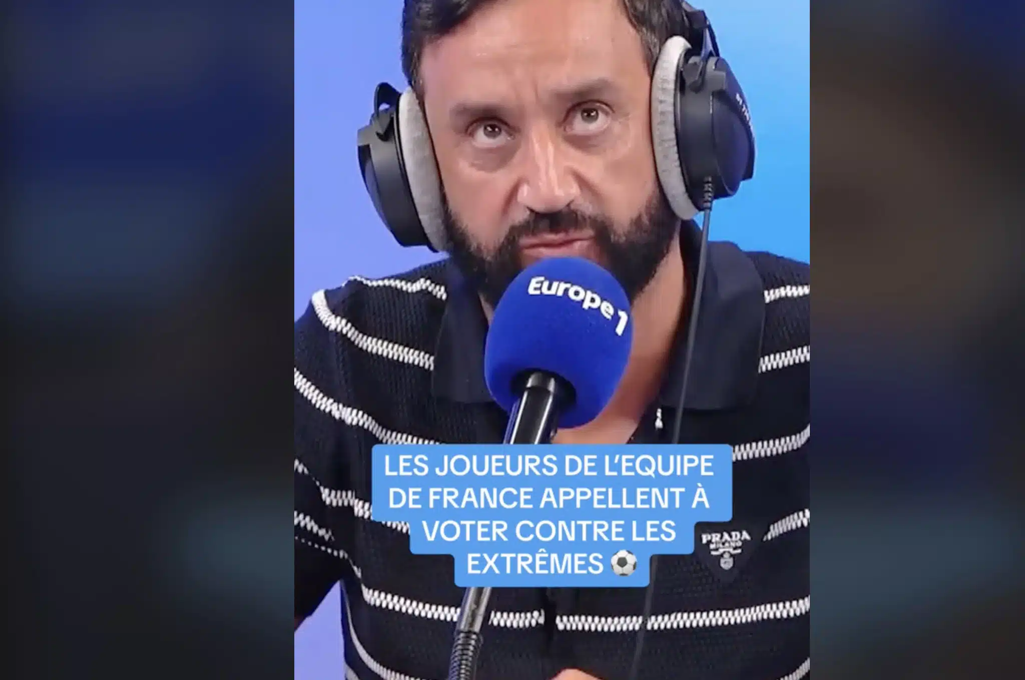 Image capture d'écran, Hanouna tacle Marcus Thuram sur sa prise de position