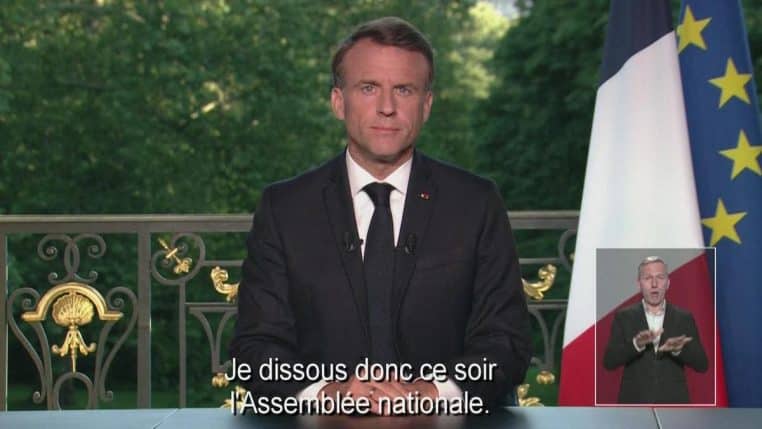 macron annonce dissolution