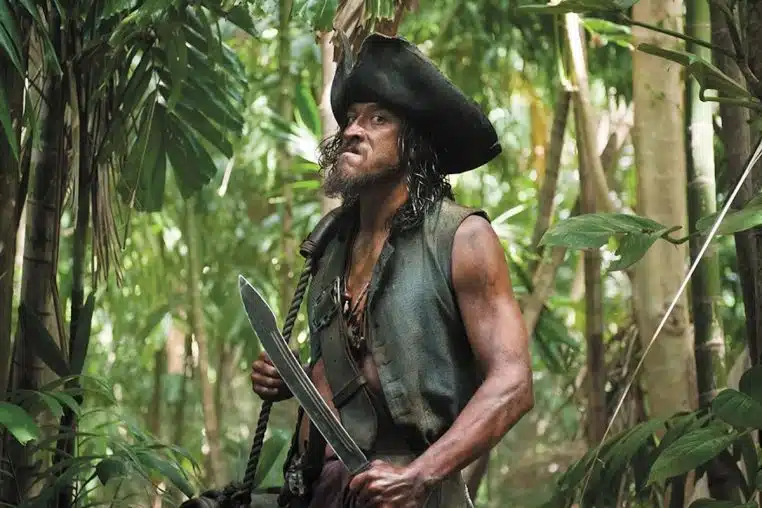 tamayo perry acteur pirates des caraibes tue requin - copie