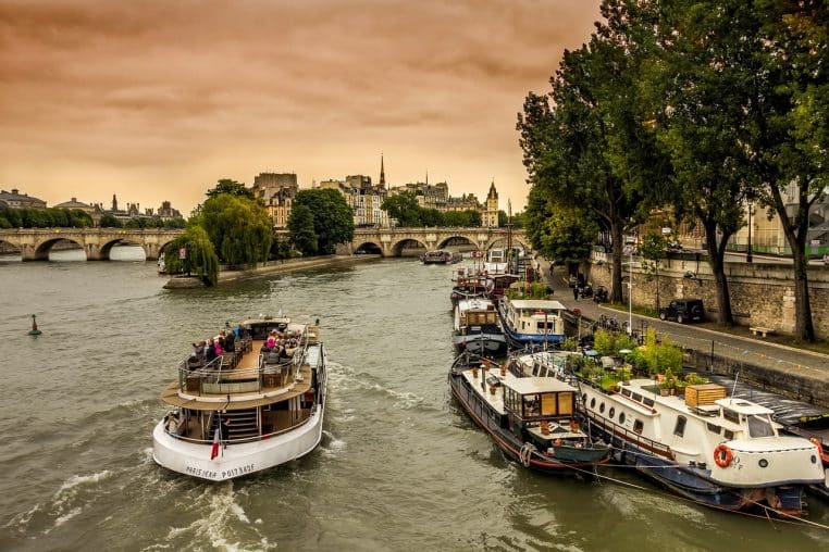 paris, seine, peniche