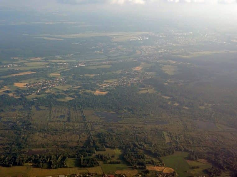 Vue aérienne du marais de Sacy-le-Grand