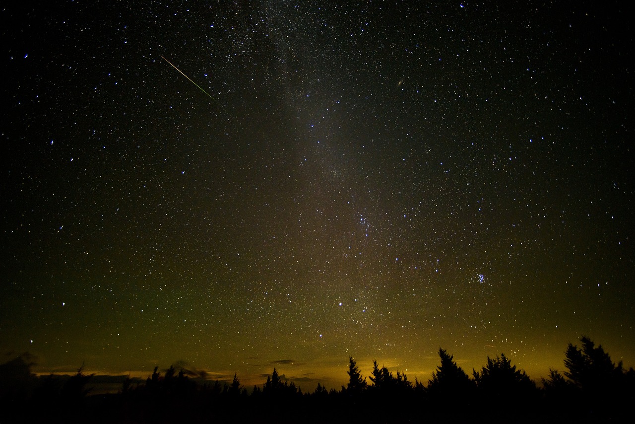 meteor, milky way, sky, perséides, étoile filante, météores