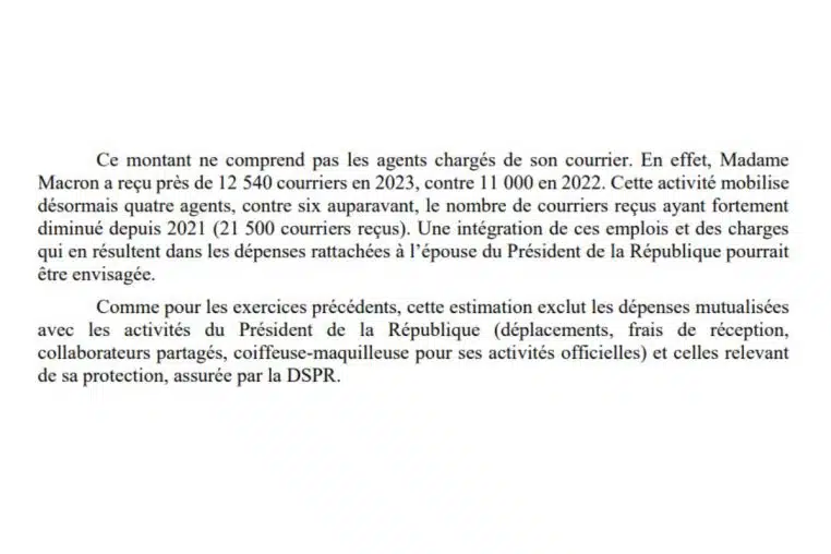 Brigitte Macron dépenses