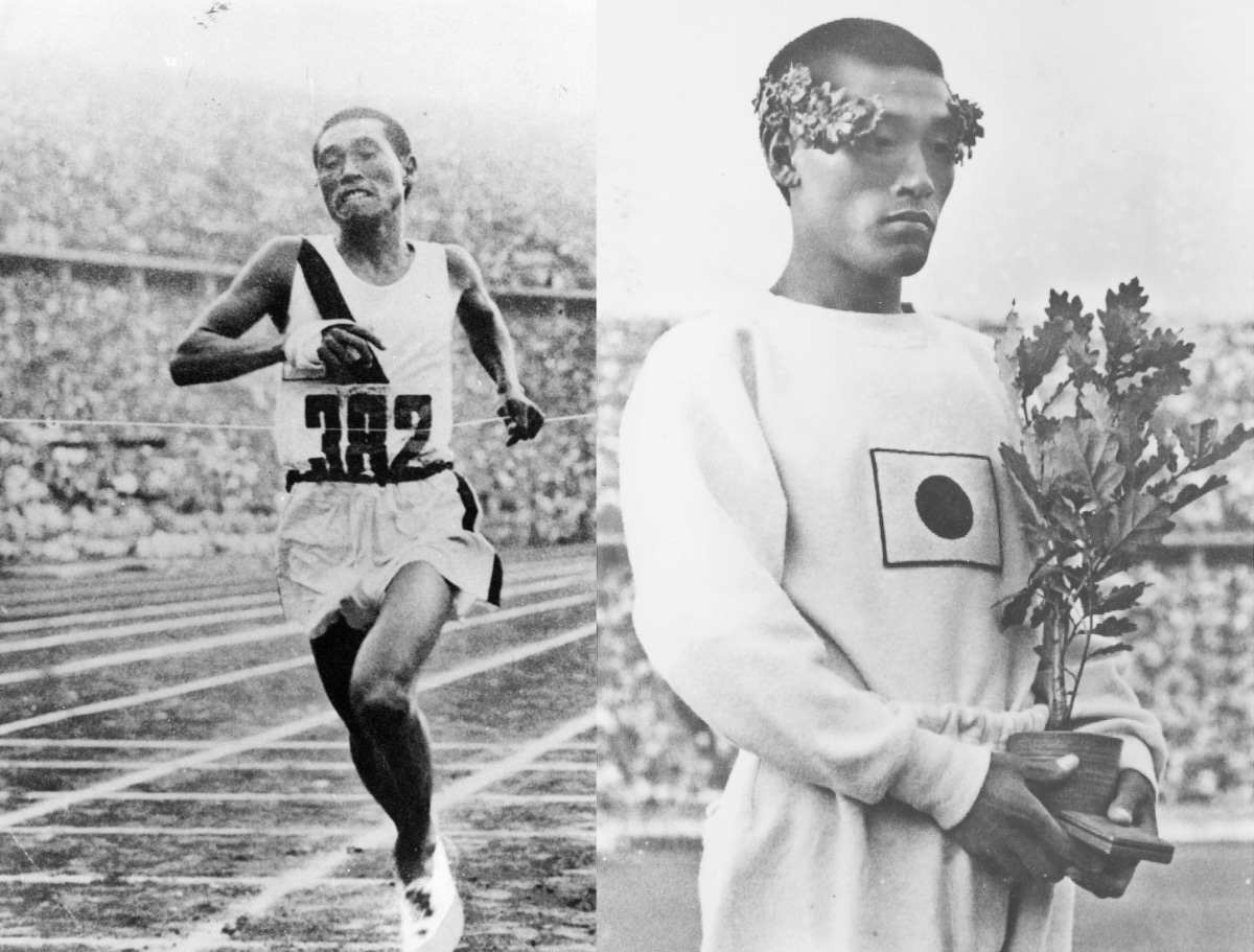 ohn-Kee-chung-(Kitei-Son)-Medal-Ceremony-1936-Summer-Olympics