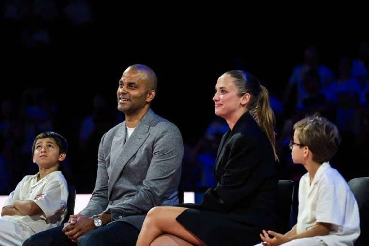 Tony Parker, Agathe Teyssier, Josh et Liam