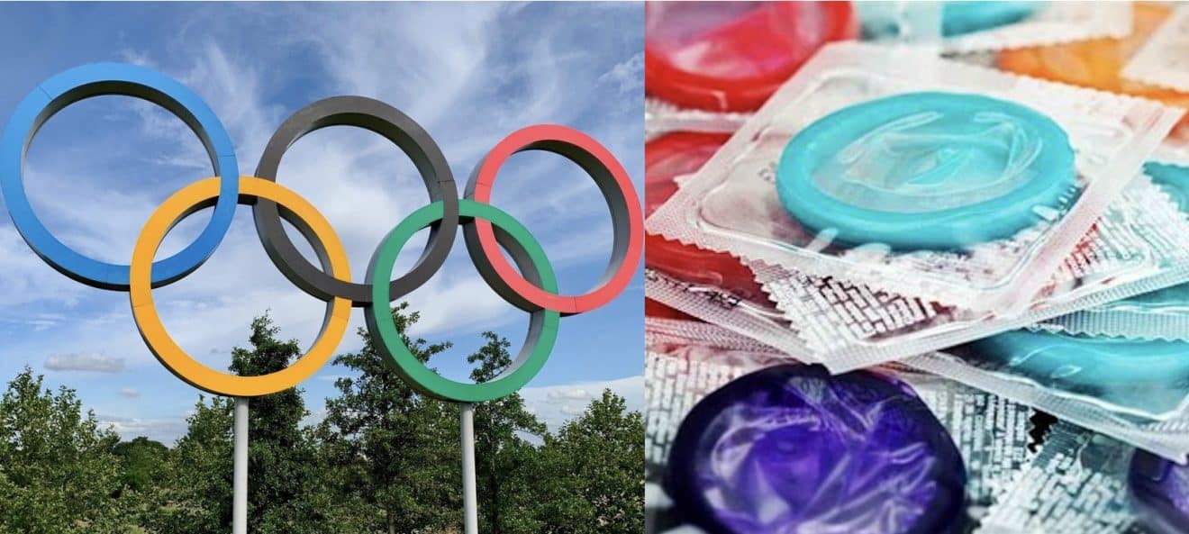 Image illustration des préservatifs donnée aux athlètes.