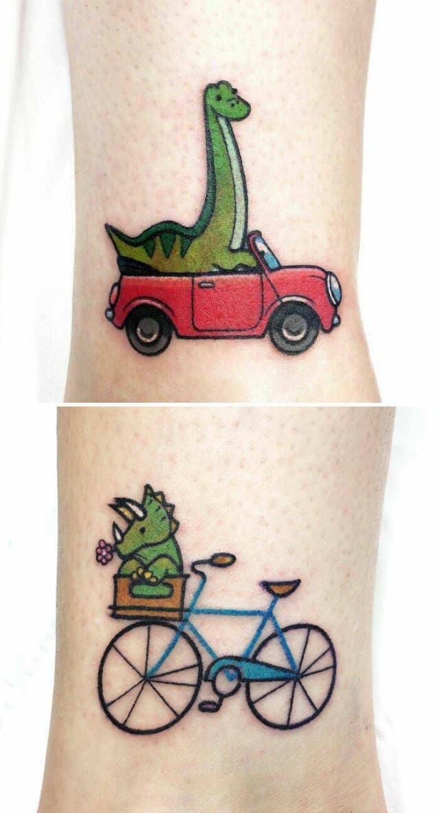 Image illustration tatouages dinos