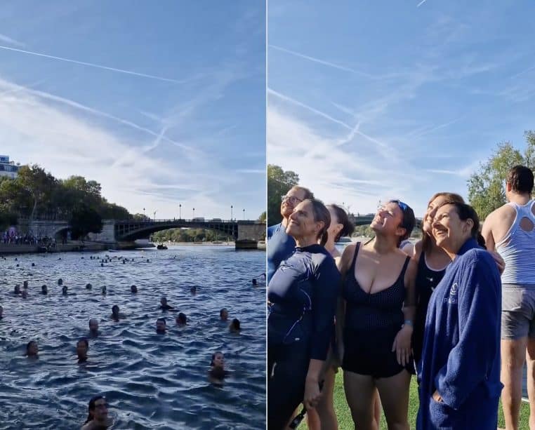 Image capture d'écran Anne Hidalgo s'est encore baignée dans la seine