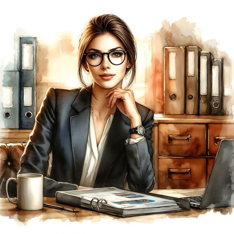 ai generated, woman, worker-illustration