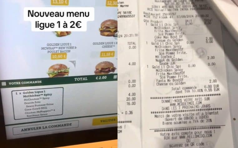 McDonald's menu Ligue 1