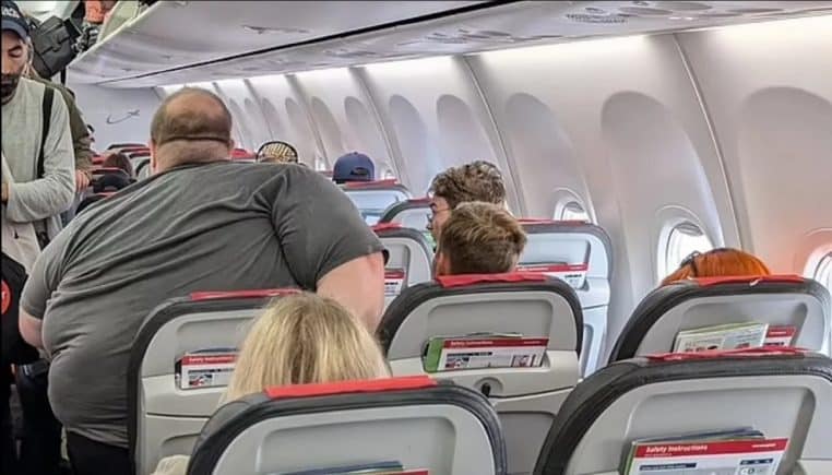 Passager avion obese