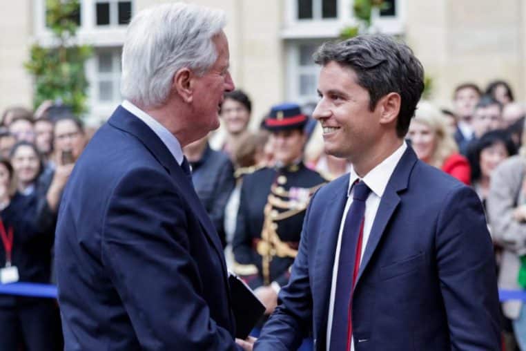 gabriel attal et michel barnier @stephane de sakutin