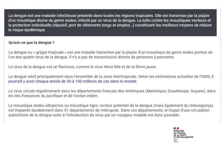 maladie dengue @gouvernement france