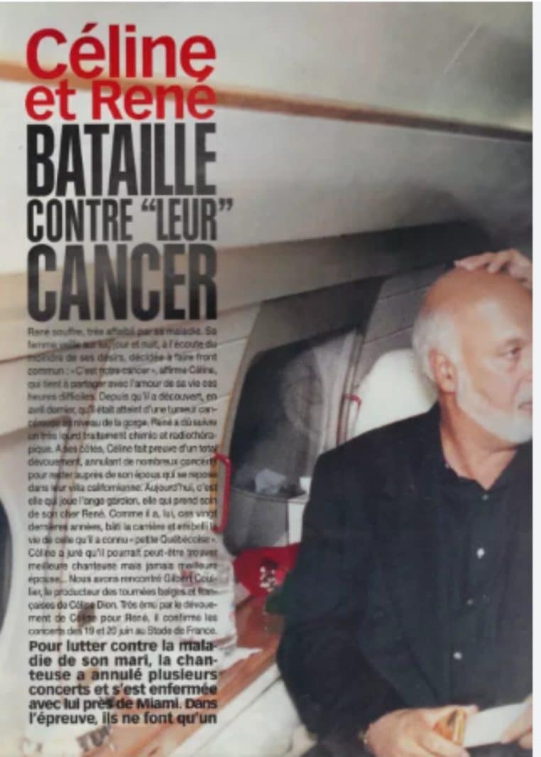 Coupure de presse / Cancer René Angelil