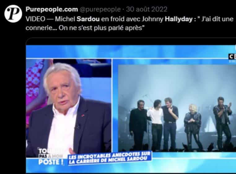 Johnny Hallyday et Michel Sardou