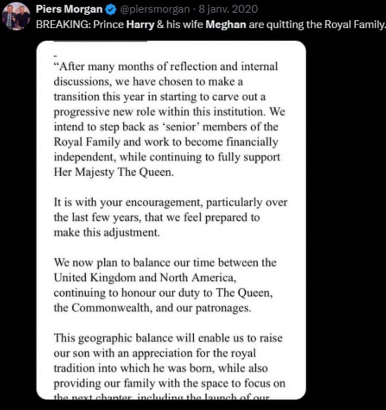 Départ Harry Meghan USA