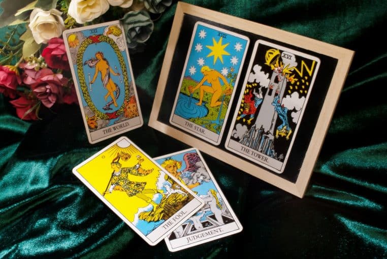 tarot, card, oracre