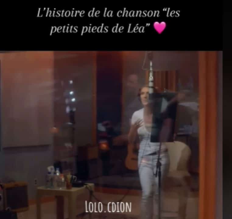 Céline Dion en studio / Les petits pieds de Léa