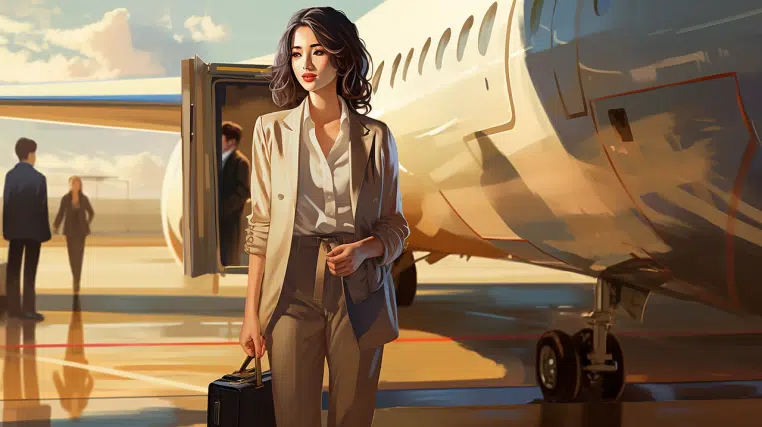 ai generated, woman, flight attendant