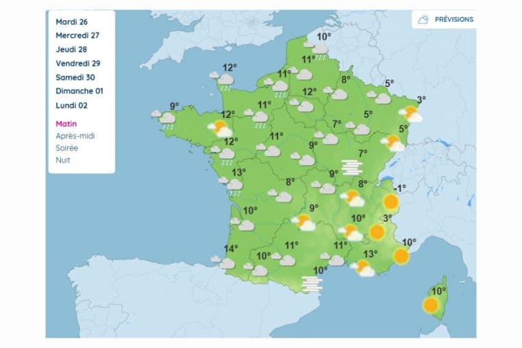 Meteo 2 decembre 2024 @Meteo France