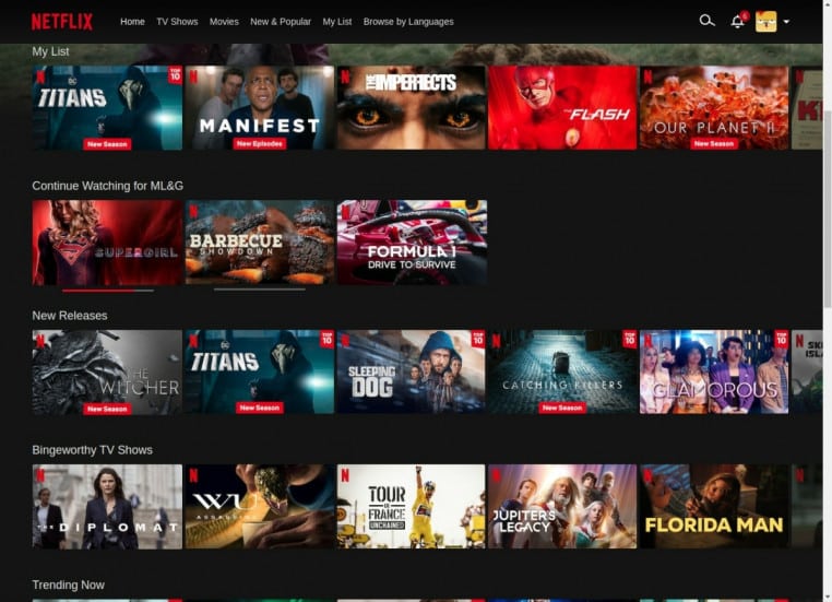 Netflix catalogue