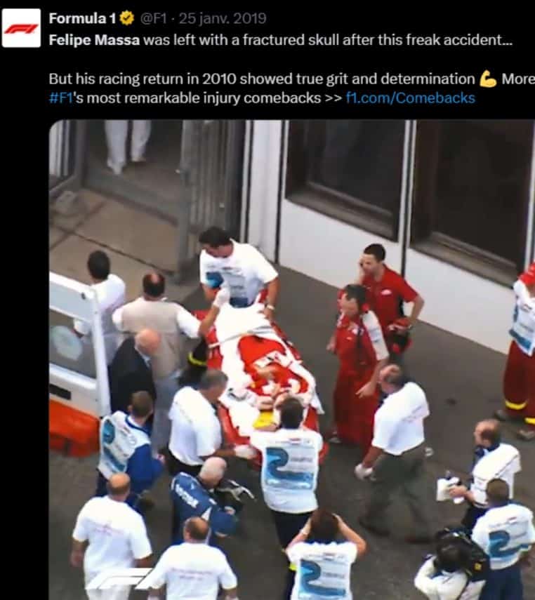 Accident Felipe Massa - rappel Michael Schumacher