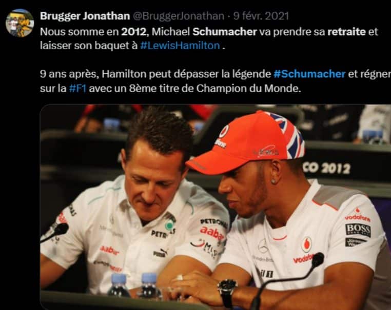 Michael Schumacher avec Lewis Hamilton - vraie retraite 2012