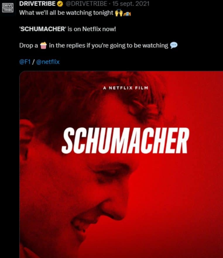 Documentaire Michael Schumacher sur Netflix /