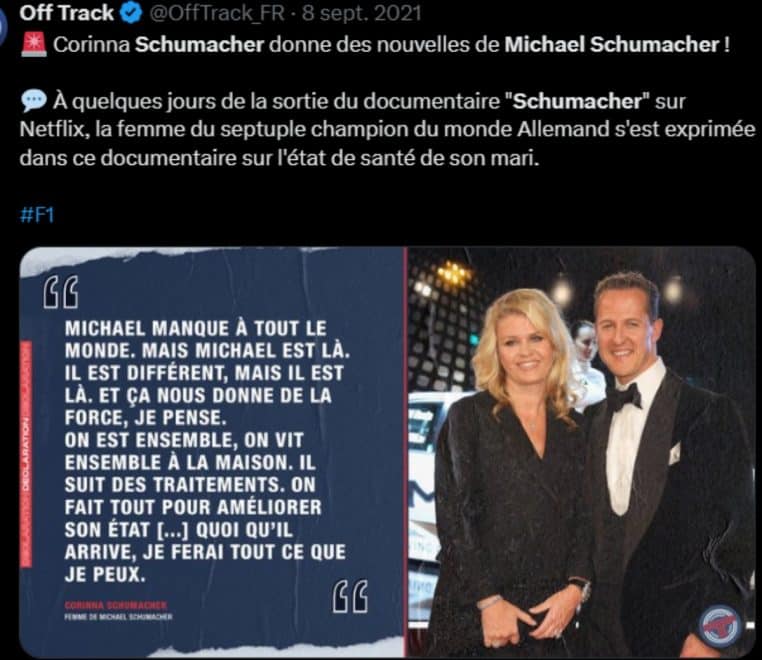 Avis femme Michael Schumacher