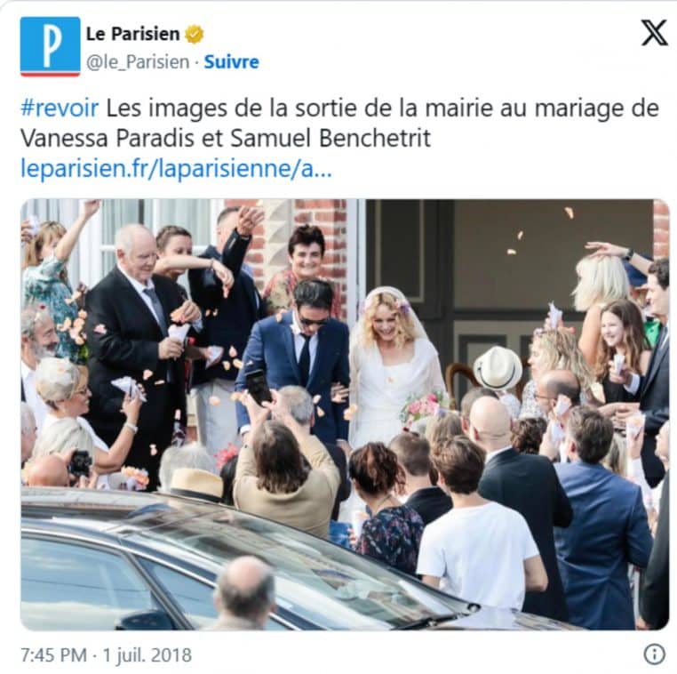 second mariage Vanessa Paradis avec Samuel Benchetrit