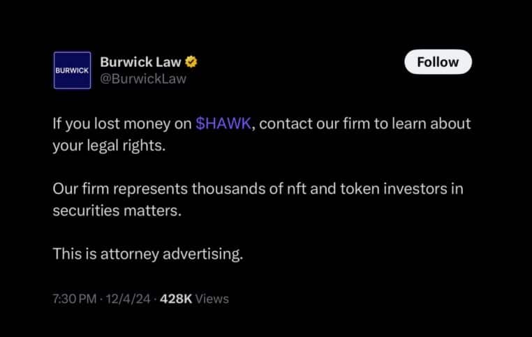 Hawk Tuah Burwick Law