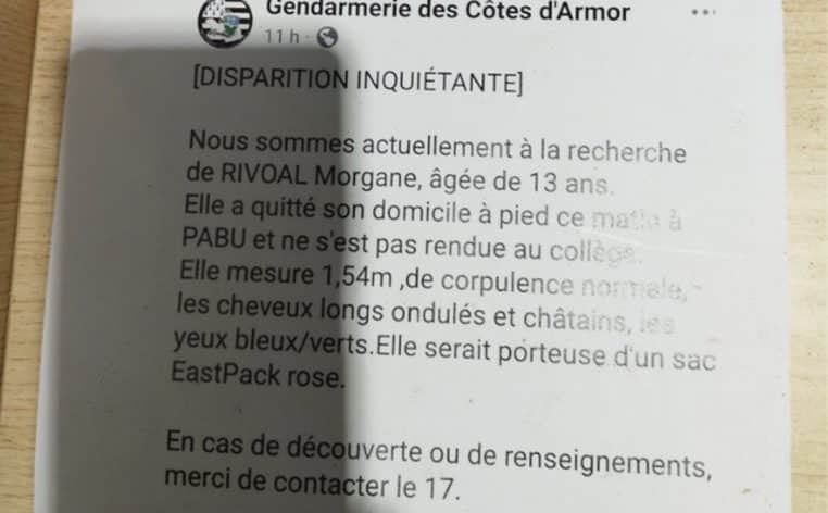 disparition Morgane infos