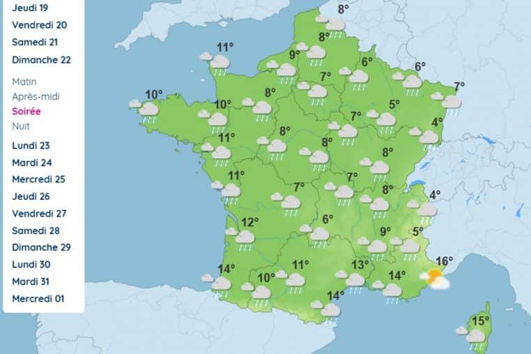 previsions meteo 22 decembre 2024 @meteo france