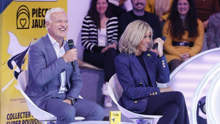 Brigitte Macron et Didier Deschamps 