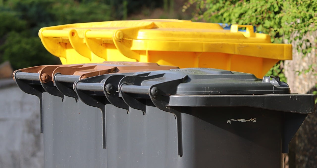 garbage cans, waste disposal, yellow bin, brown barrel, gray bin, garbage, household waste, disposal, environmental protection, responsibility, waste separation, separate, waste disposal, waste disposal, waste disposal, waste disposal, waste disposal, yellow bin, yellow bin, garbage, household waste