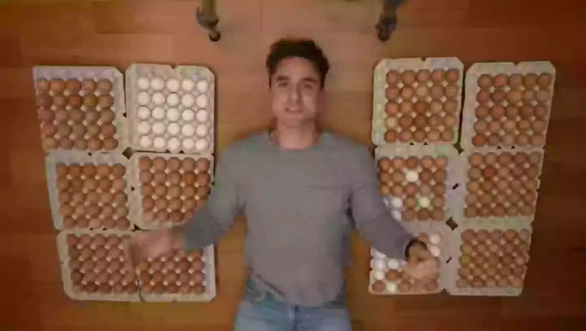 Homme 900 oeufs